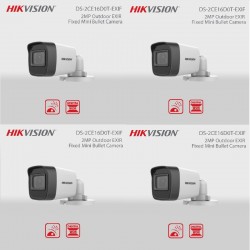 HIKVISION DS-2CE16D0T 4 CAMERA PACKAGE (INCLUDING 2TB HDD)
