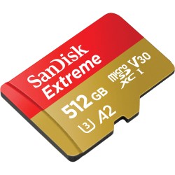 SANDISK 512GB EXTREME CLASS 10 V30 UP TO 190MB/S MICRO SD