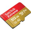 SANDISK 512GB EXTREME CLASS 10 V30 UP TO 190MB/S MICRO SD