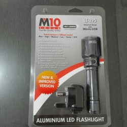 M10 ALUMINIUM RECHARGABLE WATERPROOF10W FLASHLIGHT LE-295