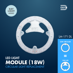 DAIYO LED MODULE / 180-250V / 18W / 6000K DAYLIGHT