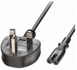 UK TO C7 FIGURE 8 POWER CORD 3M