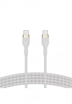 BELKIN USB-C to USB-C 2.0, SILICONE, 1M, WHT CAB009bt1MWH