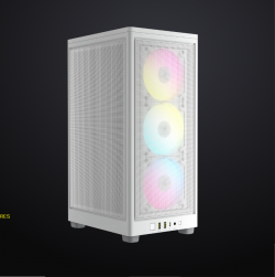 Corsair iCUE 2000D RGB Airflow Mini-ITX Case, White CS-CC-90