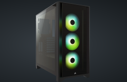 Corsair iCUE 4000X RGB Tempered Glass Mid-Tower Case, Black 