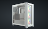 Corsair iCUE 4000X RGB Tempered Glass Mid-Tower Case, White 