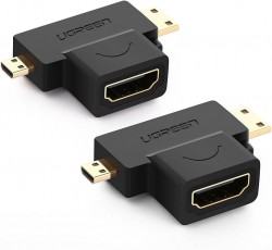 UGREEN 20144 Micro HDMI + Mini HDMI Male to HDMI Female Adap