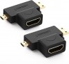 UGREEN 20144 Micro HDMI + Mini HDMI Male to HDMI Female Adap
