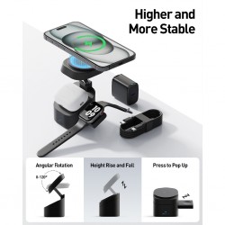IWALK MXS007-001A StandMe Power 3-in-1 Wireless Charger Blac