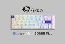 AKKO Wireless - Blue on White 3068B Plus Multi-Mode Akko Jel