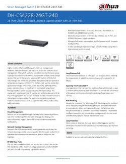 DAHUA SWITCH DH-CS4228-24GT-240 24 PORT POE SWITCH 240W SP