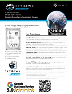 1TB Hard Drive SEAGATE SKYHAWK ST1000VX Surveillance