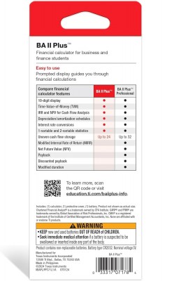 TEXAS INSTRUMENTS BA II PLUS FINANCIAL CALCULATOR