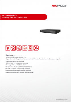 HIKVISION iDS-7208HQHI-M1/XT 8 CHANNEL DVR WITH 4TB HDD