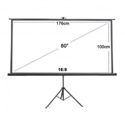 80" Tripod Projector Screen – 16:9