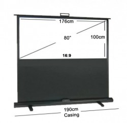 80" Floor-Up Screen – 16:9