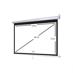 80" Manual Pull Down Screen 4:3