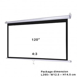 120" Manual Pull-Down Projector Screen – 4:3 (Pre-Order)