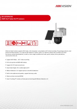 HIKVISION DS-2CFSP4/4G SOLAR OUTDOOR IP66 2K 4MP PT CCTV