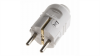 2 PIN GERMAN WIRED PLUG (WHITE)(PACK OF 5)