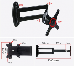 ZENO W100 14"-32" FULL MOTION CANTILEVER WALL MOUNT