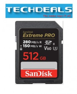 Sandisk ExtremePRO 512Gb SDXC UHS-II V60 R280MB/s