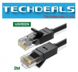 Ugreen 20160 Cat6 Lan Cable 2mtr Black (NW102-20160)