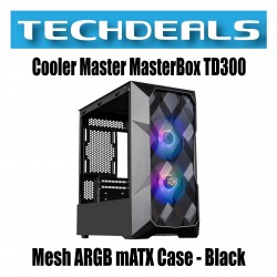 Cooler Master MasterBox TD300 Mesh ARGB mATX Case - Black