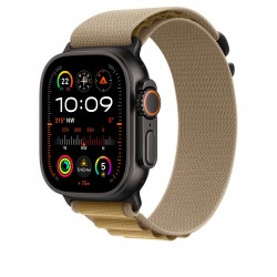 APPLE MYQ23FE/A 49mm Tan Alpine?Loop -?Large - Black Titaniu