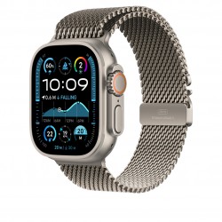 APPLE MXKE3FE/A 49mm Natural Titanium Milanese Loop - Large