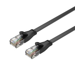 UNITEK C1810GBK 2M,  CAT.6 Flat Cable - RJ45 (8P8C) Male to 