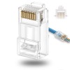 UNITEK OT1091ATP RJ45 Cat.6 Pass-Through Connector,  transpa