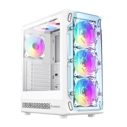 GameMax N80 WH ATX White Chassis , 0.8mm /1.0 mm Steel,tool-