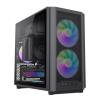 GameMax F36 BK M-ATX Black Chassis, 0.8/0.6mm Steel Support 