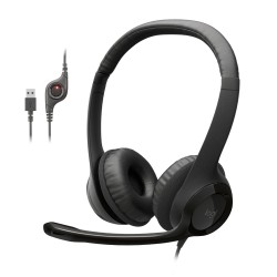 Logitech H390 USB Wired Headset with Controller - Graphite 9