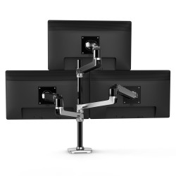 Ergotron 45-549-026 LX Dual Stacking Arm, Tall Pole, Black A