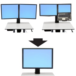 Ergotron 97-607 WorkFit - C Convert-to-Single HD Kit from Du