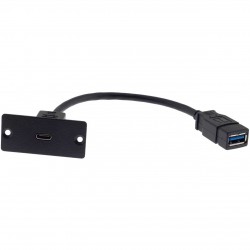 KRAMER WU-CA Wall Plate insert - USB3.0 Type C(F) to Type A(
