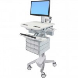 Ergotron SV43-1390-0 StyleView Cart with LCD Pivot, 9 Drawer