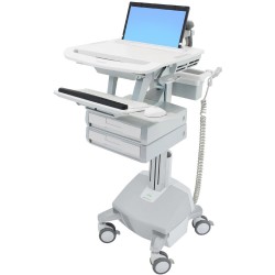 Ergotron SV44-1122-1 StyleView Laptop Cart, LiFe Powered, 2 