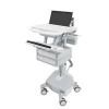 Ergotron SV44-1142-3 StyleView Laptop Cart, LiFe Powered, 4 