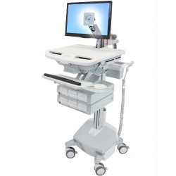 Ergotron SV44-1262-B StyleView Cart with LCD Arm, LiFe Power