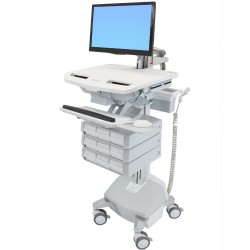 Ergotron SV44-1292-5 StyleView Cart with LCD Arm, LiFe Power