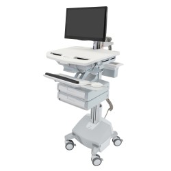 Ergotron SV44-12A2-3 StyleView Cart with LCD Arm, LiFe Power