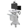 Ergotron SV44-12A2-4 StyleView Cart with LCD Arm, LiFe Power