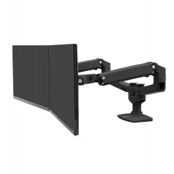 Ergotron 45-245-224 LX Dual Side-by-Side Arm, Matte Black